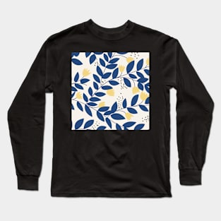 Blue Leafs Long Sleeve T-Shirt